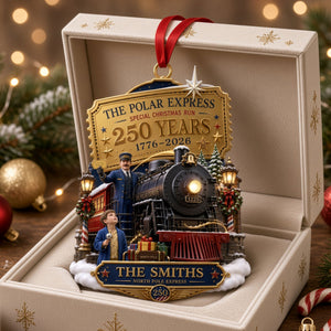 Magical Christmas Train Acrylic Ornament - Personalized Gifts For Family 08HATI021026