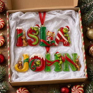 Grouchy Mischief Alphabet Christmas Acrylic Ornament - Personalized Christmas Gifts 06pati081026