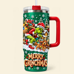 Christmas Mischief Colorful 40oz Tumbler With Handle - Personalized Christmas Gifts 05tyti061026