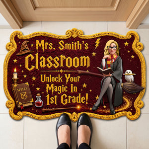 Unlock Teaching Potential Custom Shaped Doormat - Personalized Gifts For Teachers 04nati300626