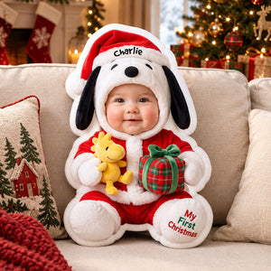 Baby First Christmas Lovely Pillow - Custom Photo Christmas Gifts For Kids 01pgti141026