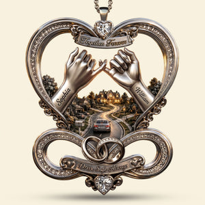 Infinity Love Car Ornament - Personalized Gifts For Couple 05pati100626-Homacus