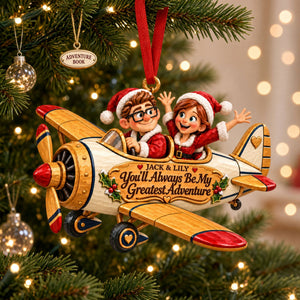 Love Is The Greatest Adventure Acrylic Ornament - Personalized Christmas Gifts For Couples 06tyti300926