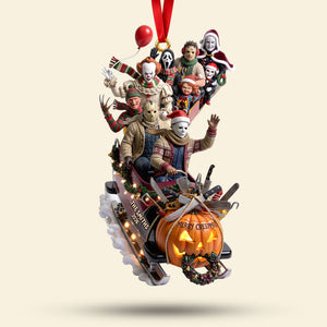 Eerie Snow Ride Acrylic Ornament - Personalized Christmas Gifts For Horror Lovers 02qhti300926