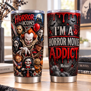 Creepy Cinema Addict Tumbler - Personalized Gift For Horror Lovers 02TTTI221026