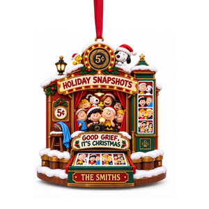 Holiday Snapshots Ornament - Personalized Gifts For Family Christmas Ornament 03HALU220926