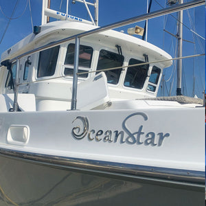 Boat 3D Letters Name Custom Metal Emblems With Double-sided Adhesive Tape-Homacus