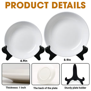 (Printbelle) Personalized Ceramic Round Plate - Ceramic Round Plate - GoDuckee
