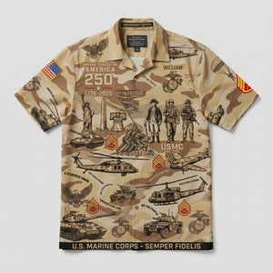 Custom Military Insignia Hawaiian Shirt - Personalized Gifts For Veteran 03QHQN030626