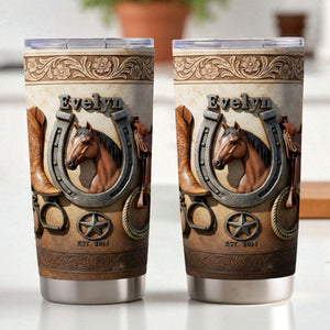 Cowboy Horse Tumbler – Custom Photo Gifts For Horse Lovers 04kiti271225