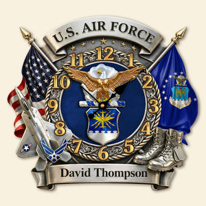 Veteran Wall Clock - Personalized Gifts For Military-Homacus