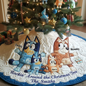 Family Quilted Tree Skirt - Personalized Gift For Christmas 04TGTI171125