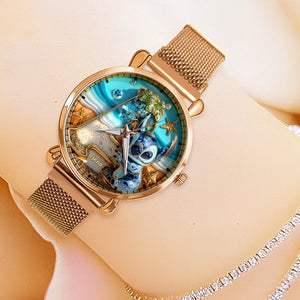 Cute Blue Alien Quartz Watch - Personalized Gifts For Movie Lovers 01tgti210725
