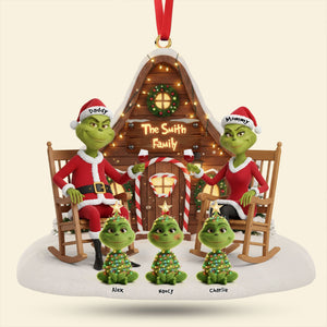 Green Monster Family Ornament - Personalized Gift For Christmas 04OHTI171025