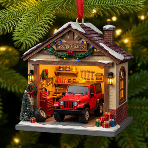 Off Road Car Garage Ornament - Personalized Gifts For Christmas 03PGTI241025