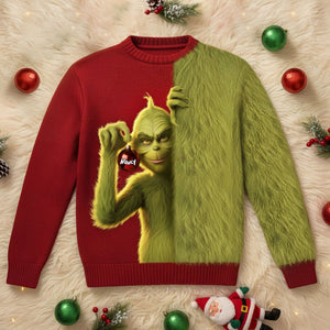 Green Monster Knitted Ugly Sweater - Personalized Gifts For Christmas Ugly Sweater 06TOTI301025