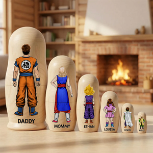 Legend Warrior Family Nesting Dolls - Personalized Gifts For Family Wooden Nesting Dolls 04QHHU080426