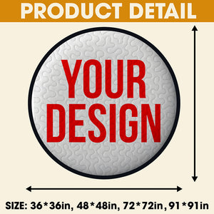 Personalized Gifts For Christmas, Lovely Couple Personalized Quilted Round Mat 02pgmg260925-Homacus