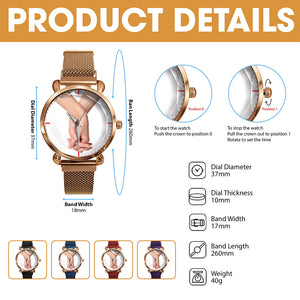 (Shao) Personalized Gifts For here - Personalized Mesh Strap Quartz Watch - MÃ (Copy)-Homacus