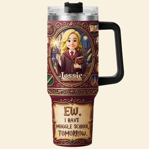 Whimsical World Back To School 40oz Colorful Tumbler - Personalized Gifts For School Tumbler 03TYTA010826