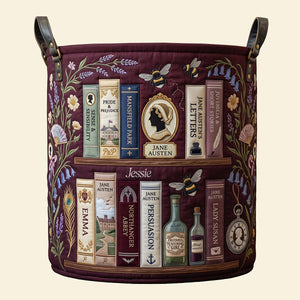 Social Satire & Romance Collection Quilted Laundry Basket - Personalized Gifts For Book Lovers 03qhta130726