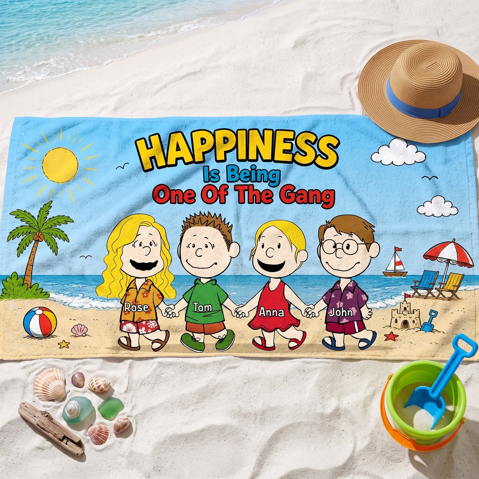 Seaside Friendship Beach Towel - Personalized Gifts For Friends 01HULU270726HH