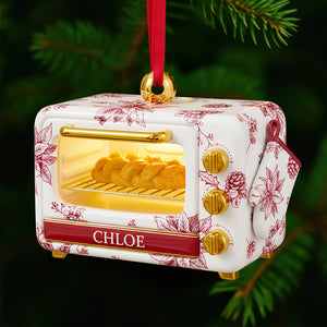 Baking Oven Toile de Jouy Christmas Ornament Gifts For Bakers 02PGDT171025