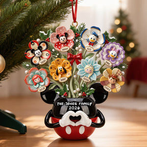Beautiful Family Flower Vase Ornament - Personalized Gifts For Family 03qhtn100926