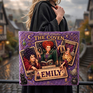Haunted Sisters Halloween Tote Bag - Personalized Gift For Witch Lovers 03HATA060826
