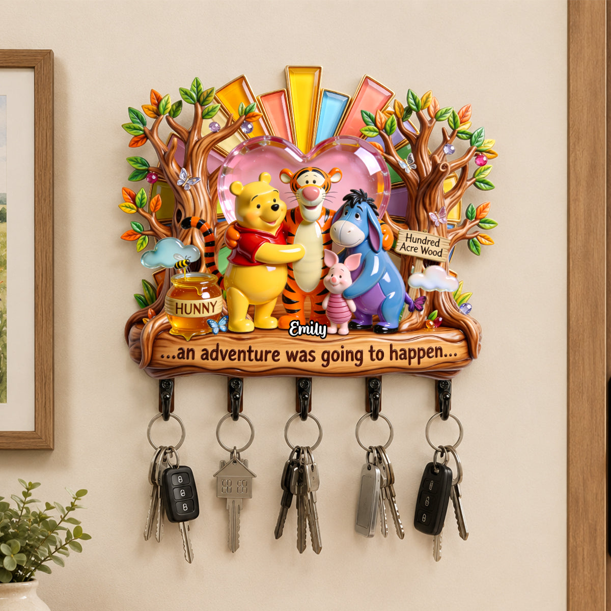 Happy Friends Acrylic Key Hanger - Personalized Anniversary Gifts 03PADH220726