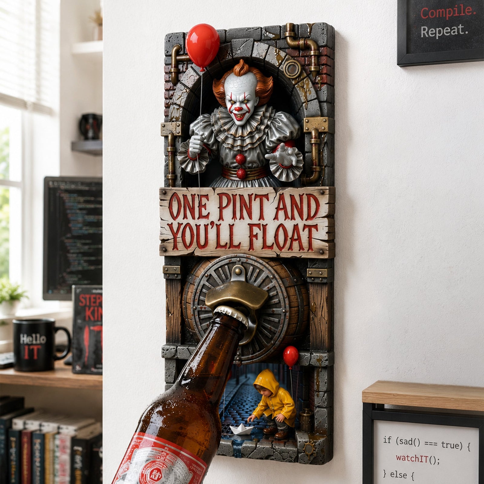 Scary Wall Hanging Bottle Opener - Personalized Gifts For Horror Lovers 01PALU210726