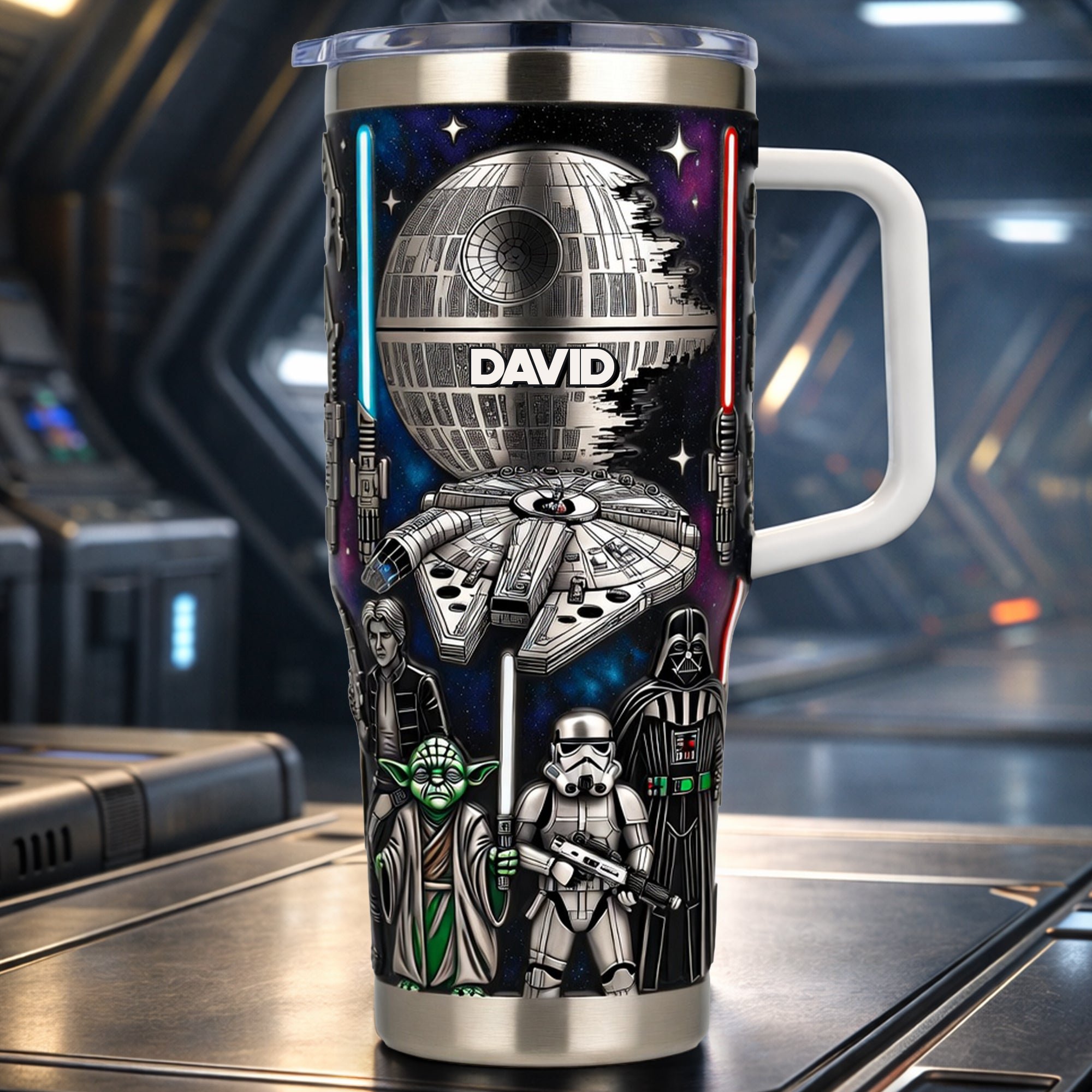 Futuristic Space Warrior Tumbler - Personalized Gifts 03ohlu050326
