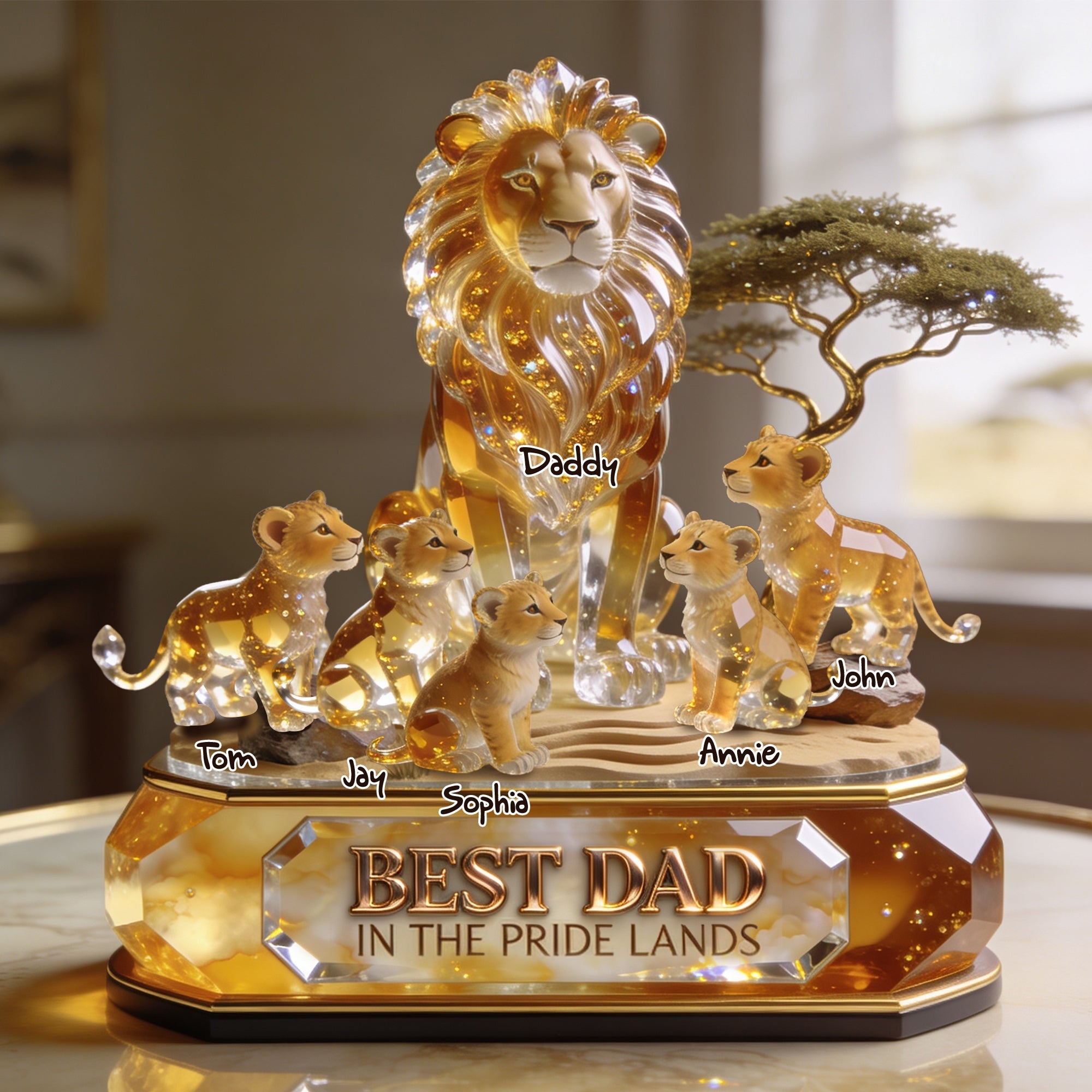 The Best Dad Acrylic Plaque - Personalized Gifts For Dads 136pglu080626-Homacus