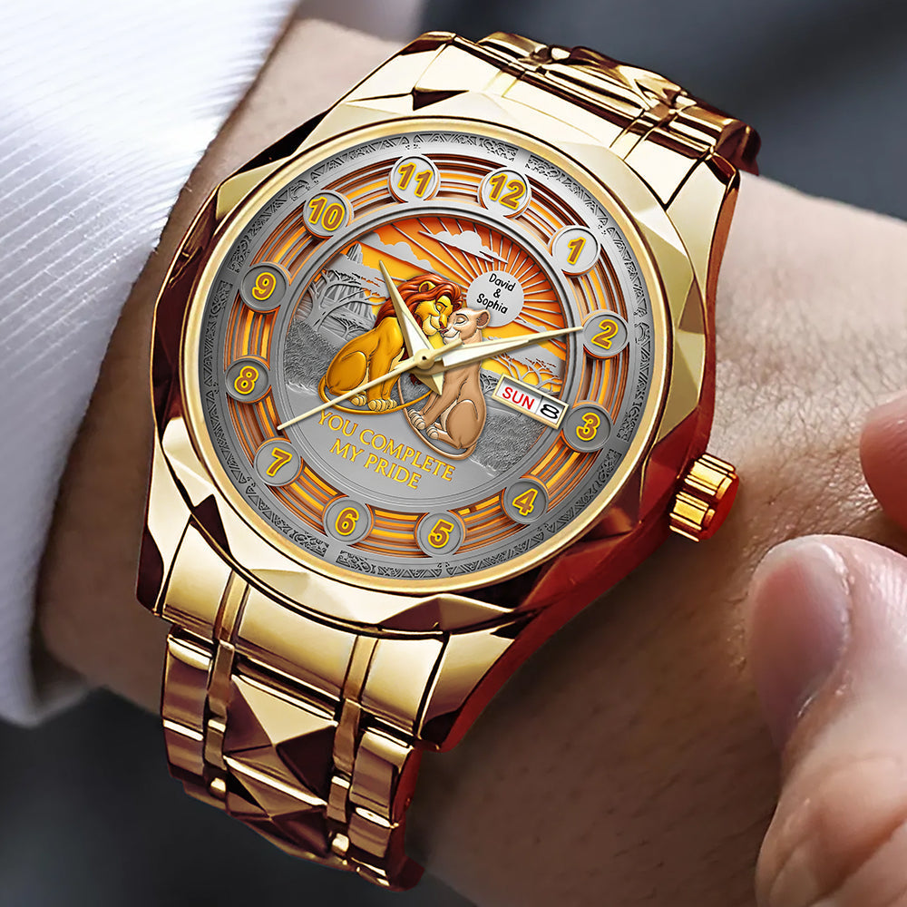 Love & Pride Men's Stainless Steel Watch – Personalized Gift for Him 02ohqn260725