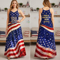 Pround American Mom - Celebrated America 250th Anniversary Suspender Maxi Dress - Personalized Gifts For Moms 04tota230326 - Dress - GoDuckee