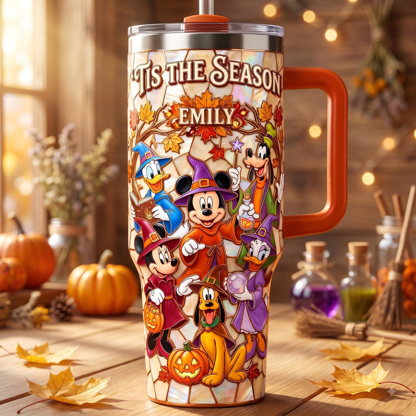 Tis The Season Tumbler With Handle - Personalized Gifts 01paqn290726