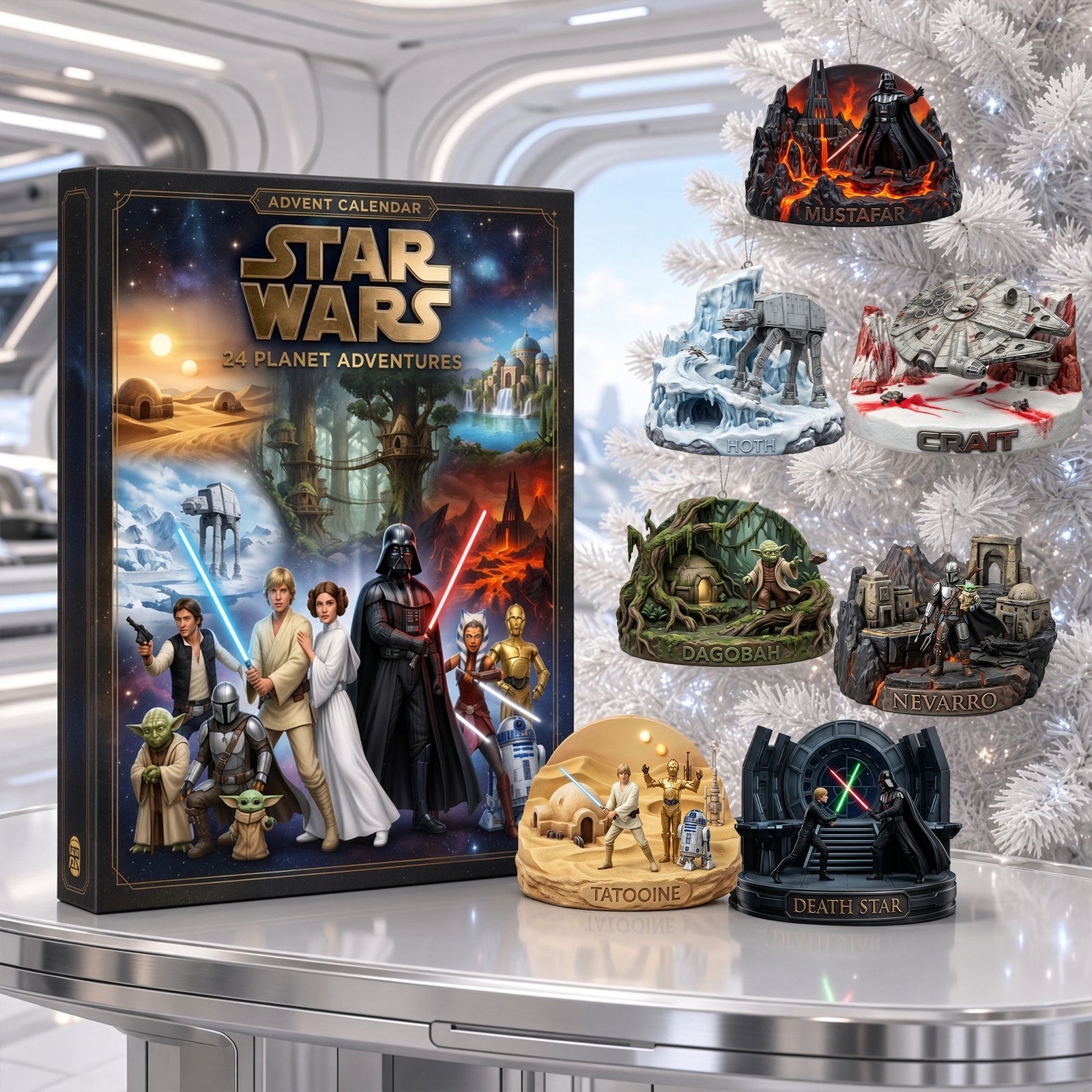 24 Planets Adventure Blind box - Personalized Gifts For Fans Christmas Advent Calendar Blind Box 02NALU261026