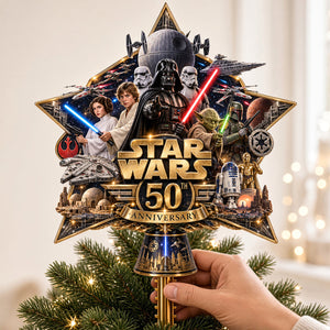 50th Anniversary Acrylic Christmas Tree Topper - Personalized Gifts For Movie Lovers 01ohdt190926