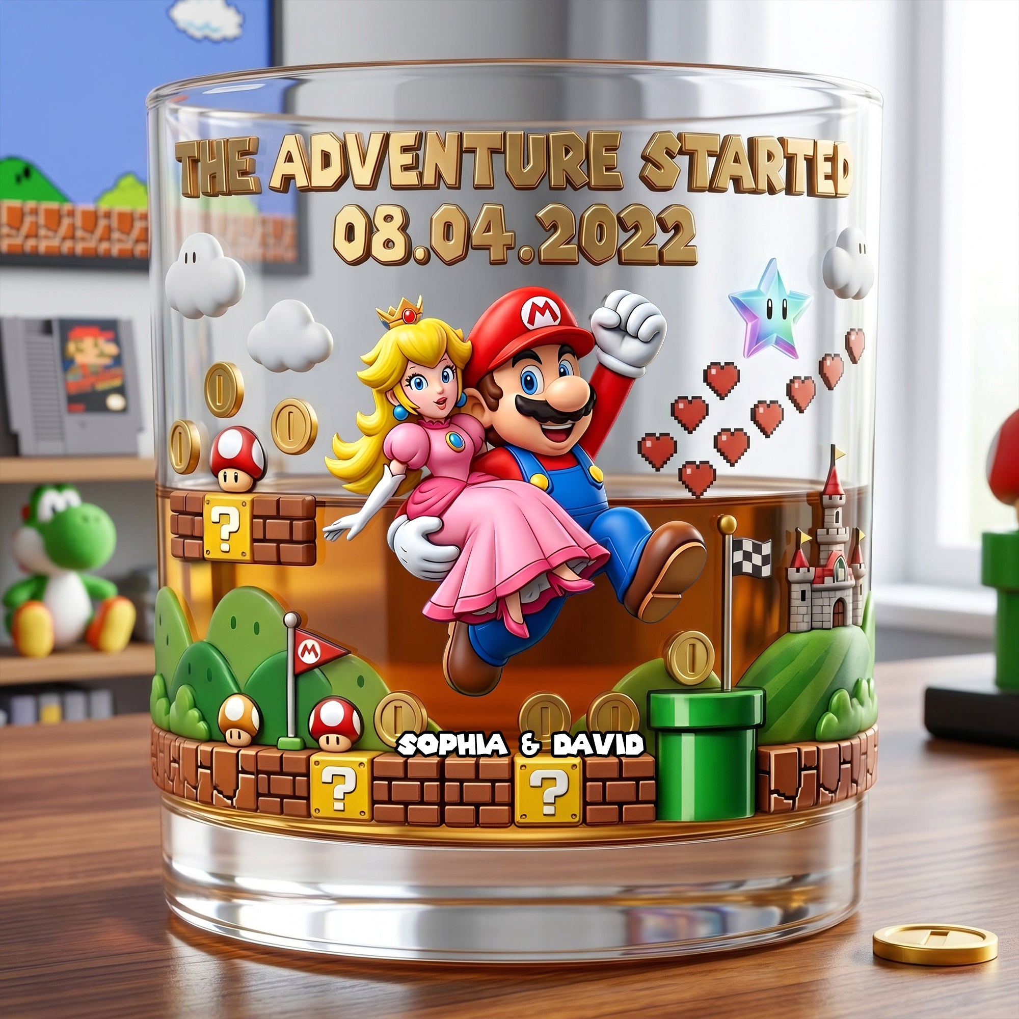 Couple Adventure Round Glass - Personalized Gifts For Couple 03tylu080626