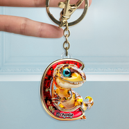 Dino Alphabet Letter Keychain- Personalized Gifts For Fans 01tgpu120625-Homacus