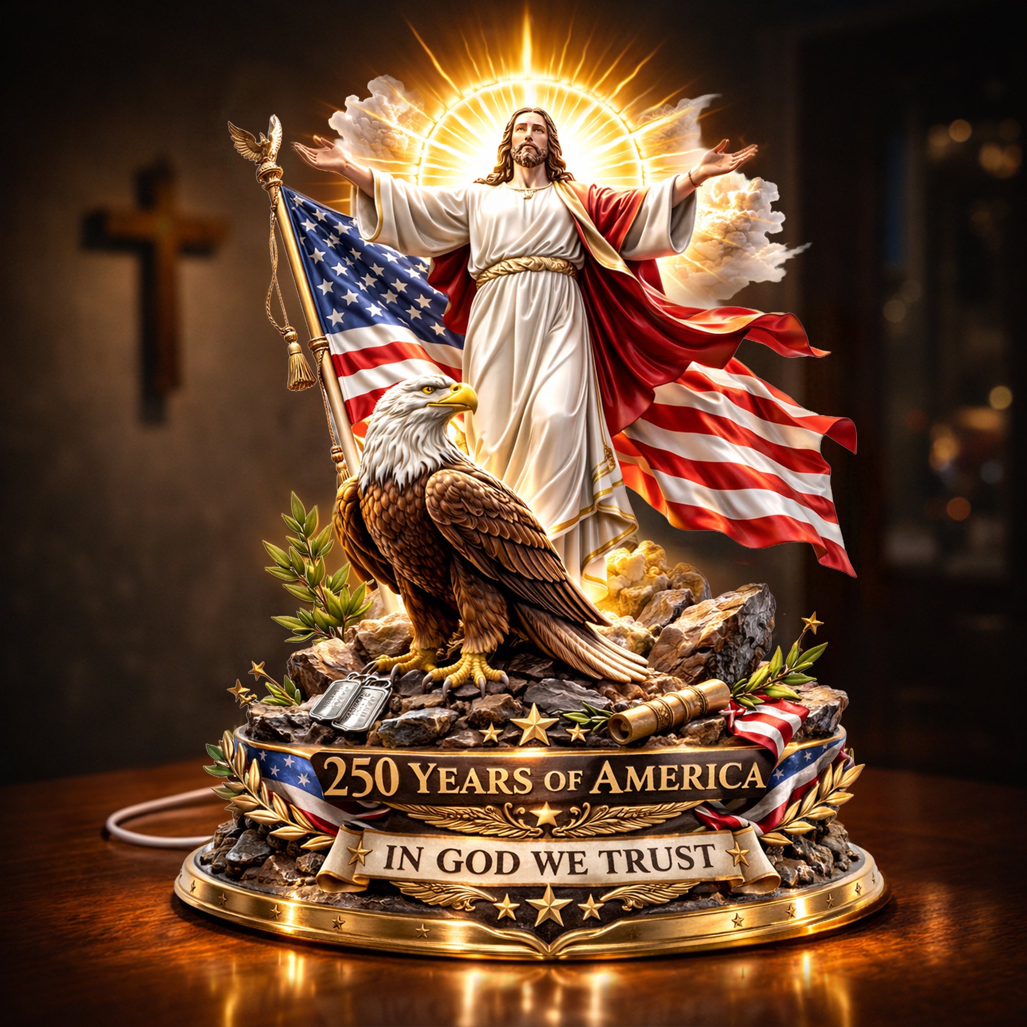 United In Faith 250 Years Anniversary Light Box - Personalized Gift For Christian 03TYLU030326 - Light Box - GoDuckee