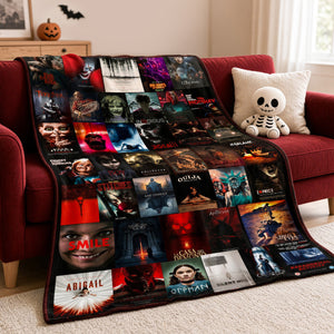 Horror Cinematic Blanket - Personalized Gifts For Couple 01hudh021026