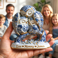 Protective Owl Mom Plaque - Personalized Gifts For Moms 01QHQN130326-Homacus