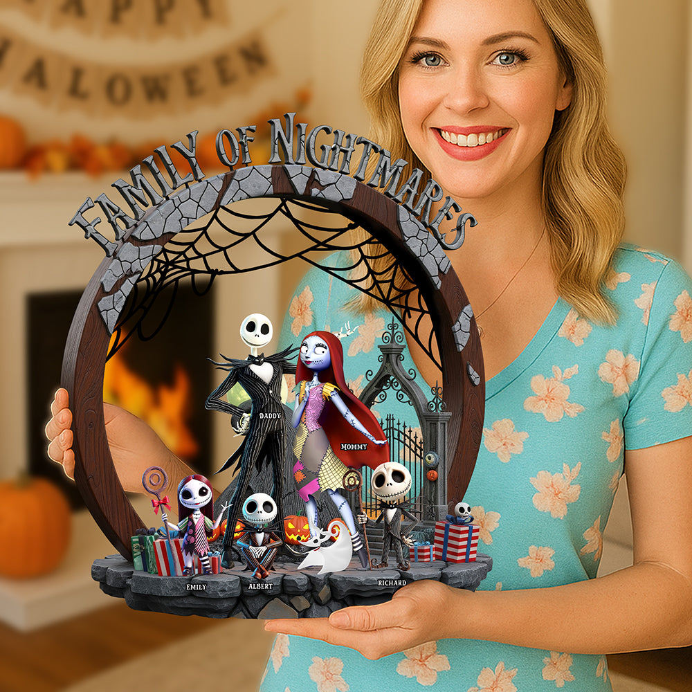 Horror Family Wood Sign - Personalized Halloween Gifts 01ohqn250825