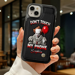 Scary Leather Flip Wallet Phone Case - Personalized Halloween Gifts 03pgqn130825