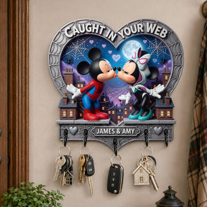 Caught In Your Web Acrylic Key Hanger - Personalized Gifts For Couple 03nadh040826