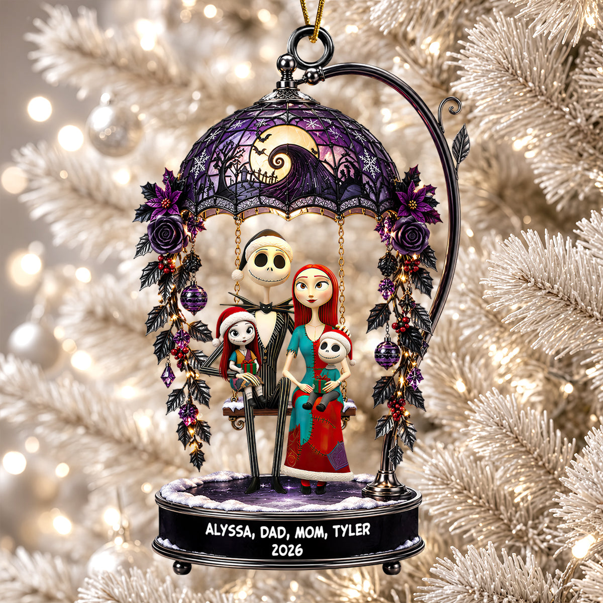 Cute Spooky Family Acrylic Ornament - Personalized Christmas Gifts For Family 02ohdt031026