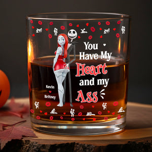 Funny Couple Halloween Glass Mug Personalized Gifts 01NADT120925