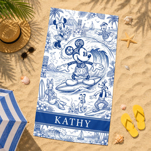 Mischievous Beach Squad Beach Towel, Personalized Gifts For Surfing Lovers 06qhdh210726