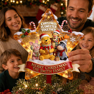 Christmas Is Sweeter Together Tree Topper - Personalized Christmas Gifts For Family 06pgdt050826